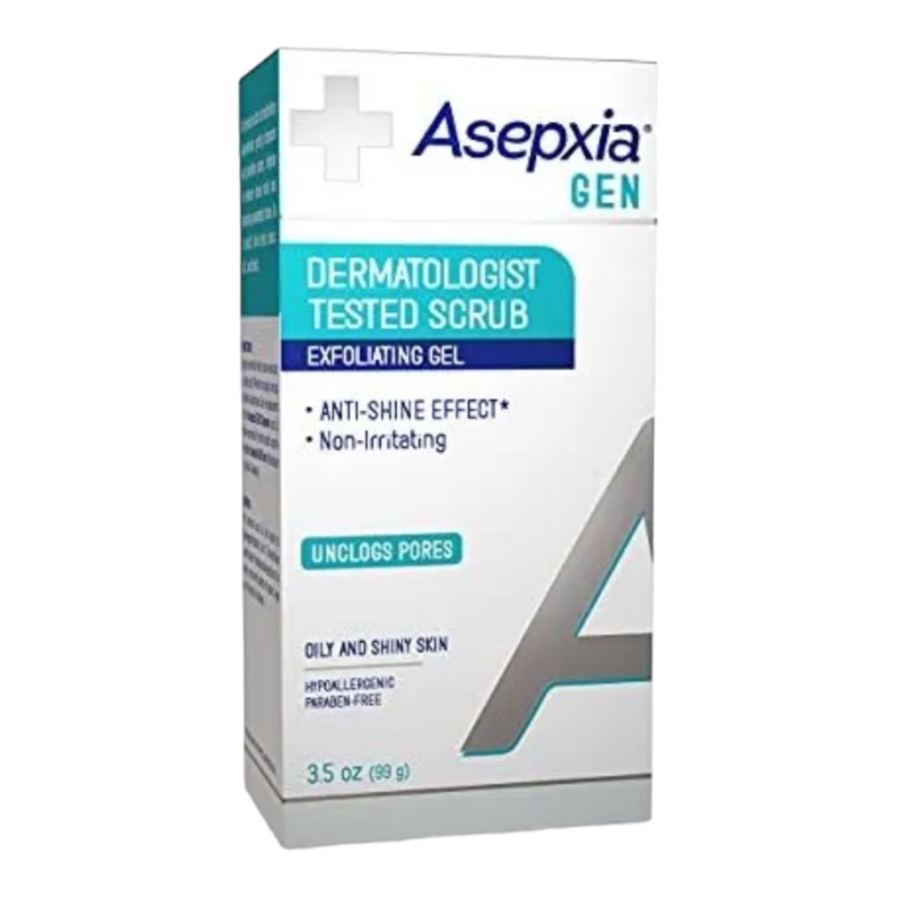 Asepxia GEN Facial Exfoliating Scrub Gel for Oily Skin with Anti-Brightness